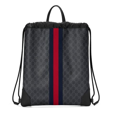 backpack for men gucci|Gucci drawstring backpack for men.